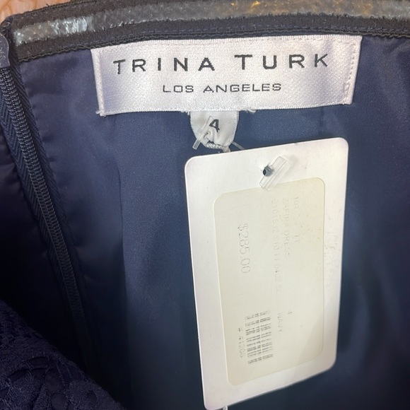 Trina Turk navy strapless NWT size 4 - Picture 2 of 3